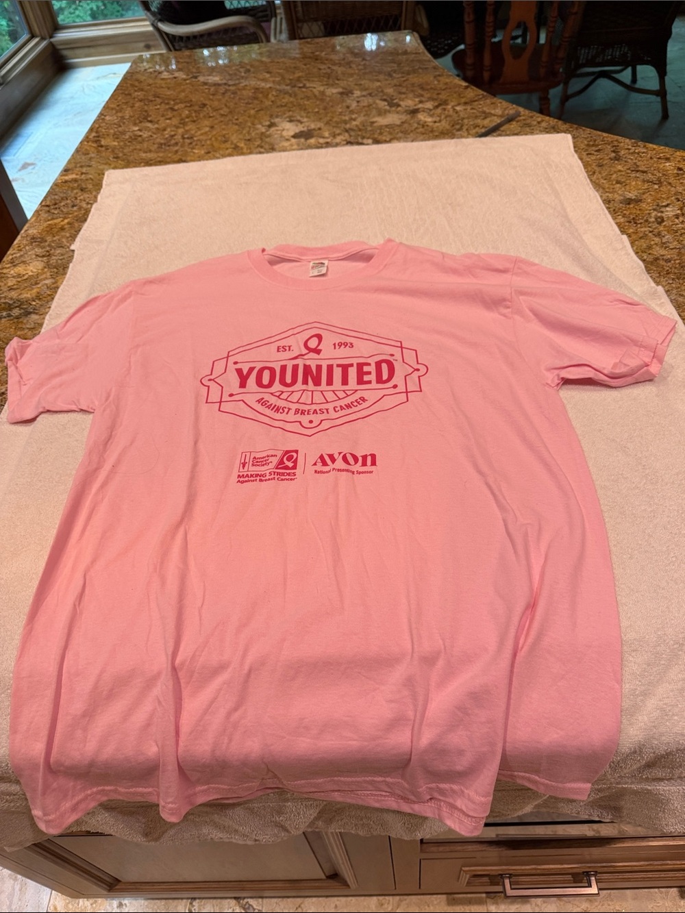 Avon Pink Younited Breast Cancer Awareness Short Sleeve Tee